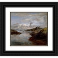 thumbnail image 1 of Johan Christian Dahl 22x20 Black Ornate Framed Double Matted Museum Art Print Titled: Fredriksberg Fortifications on Nordnes in Bergen (1834), 1 of 5