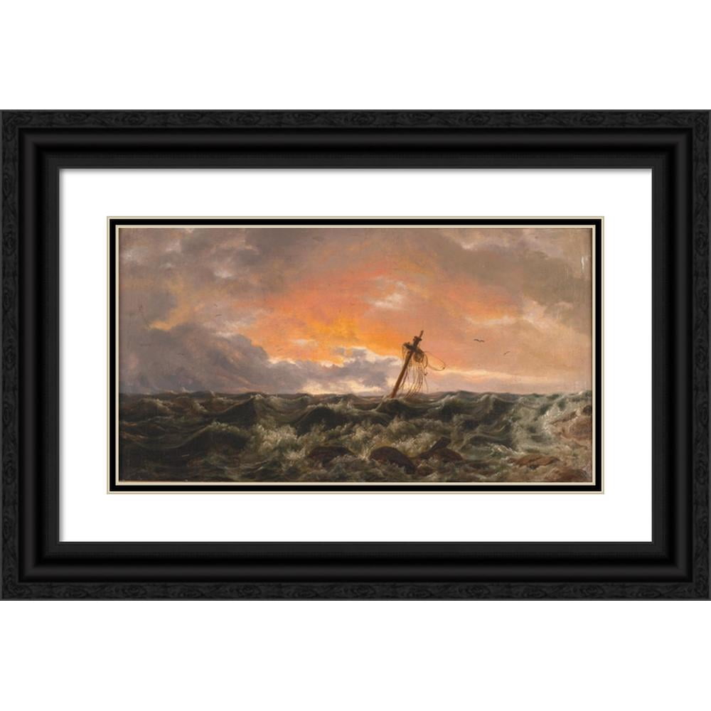 Johan Christian Dahl 18x11 Black Modern Framed Museum Art Print