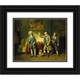 thumbnail image 1 of Johan Joseph Zoffany 14x12 Black Ornate Wood Framed Double Matted Museum Art Print Titled: Scene from ‘Love in a Village’ (1767), 1 of 5