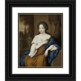 thumbnail image 1 of Johan Van Haensbergen 15x18 Black Ornate Wood Framed Double Matted Museum Art Print Titled - Portrait of a Woman (1670 - 1700), 1 of 5