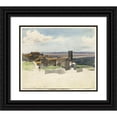 thumbnail image 1 of Johann Adam Klein 17x15 Black Ornate Wood Framed Double Matted Museum Art Print Titled - Tivoli and the Roman Campagna (1820), 1 of 5