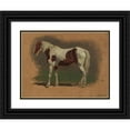 thumbnail image 1 of Johann Adam Klein 24x19 Black Ornate Framed Double Matted Museum Art Print Titled: Horse Study (1842), 1 of 5
