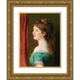 thumbnail image 1 of Johann Baptist Reiter 19x24 Gold Ornate Framed and Double Matted Museum Art Print Titled - The Artist's Second Wife, Anna Josefa Theresia Brajer (1873), 1 of 4