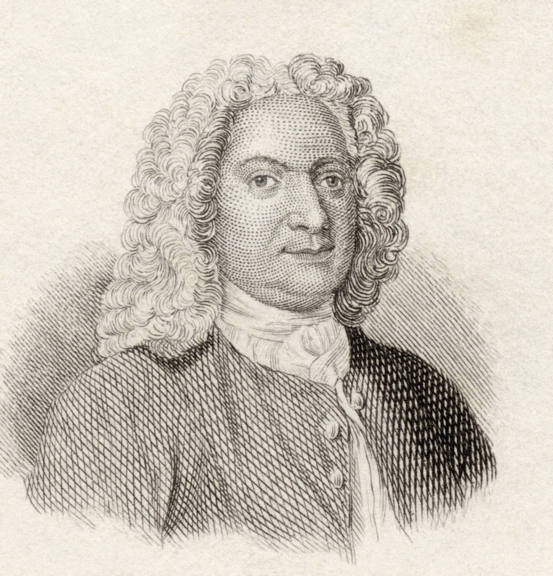 Johann Bernoulli 1667 To 1748 Aka Jean Or John Swiss Mathematician From Crabbs Historical Dictionary Published 1825 Canvas Art - Ken Welsh Design Pics (14 x 15)