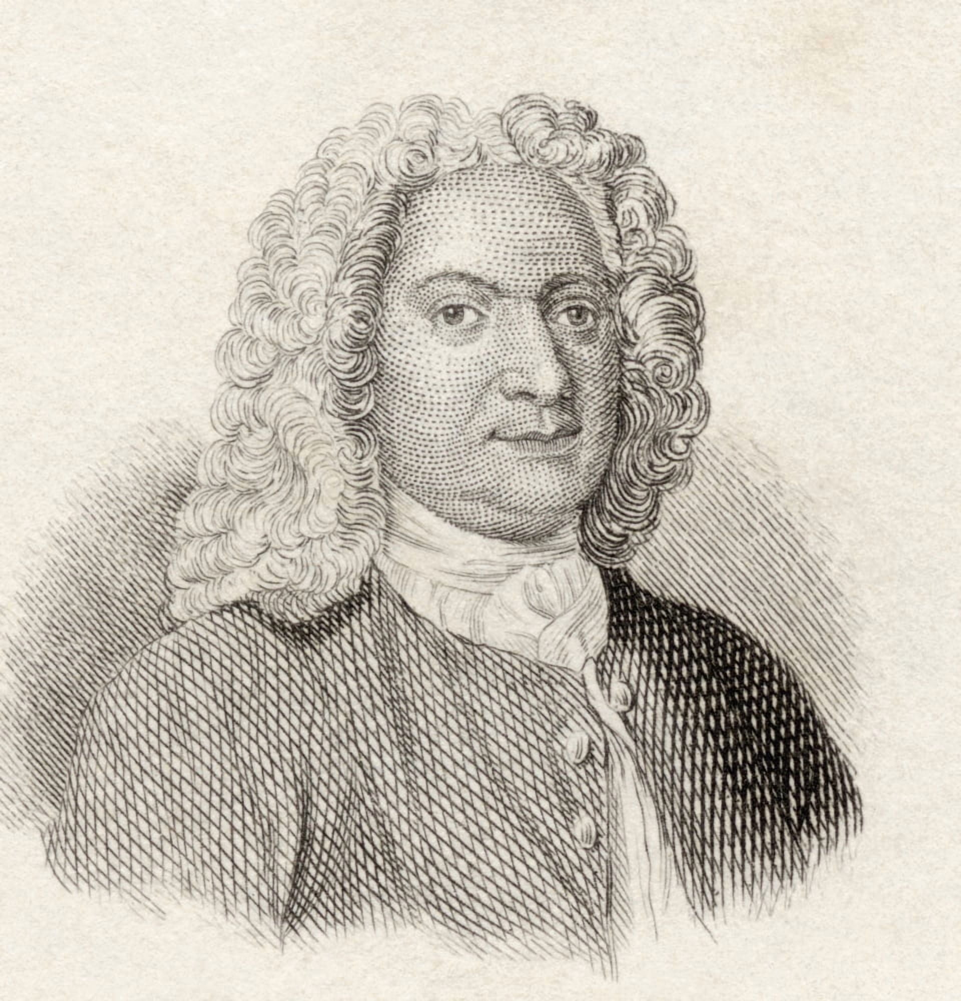 Johann Bernoulli 1667 To 1748 Aka Jean Or John Swiss Mathematician From Crabbs Historical Dictionary Published 1825 Canvas Art - Ken Welsh Design Pics (28 x 30)