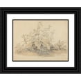 thumbnail image 1 of Johann Christian Heerdt 24x19 Black Ornate Framed Double Matted Museum Art Print Titled: Wild Plants Near Birstein (1835), 1 of 5