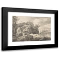 thumbnail image 1 of Johann Christian Klengel 14x11 Black Modern Framed Museum Art Print Titled - Ideal Landscape with a Shepherd and Cows (1770-1824), 1 of 5
