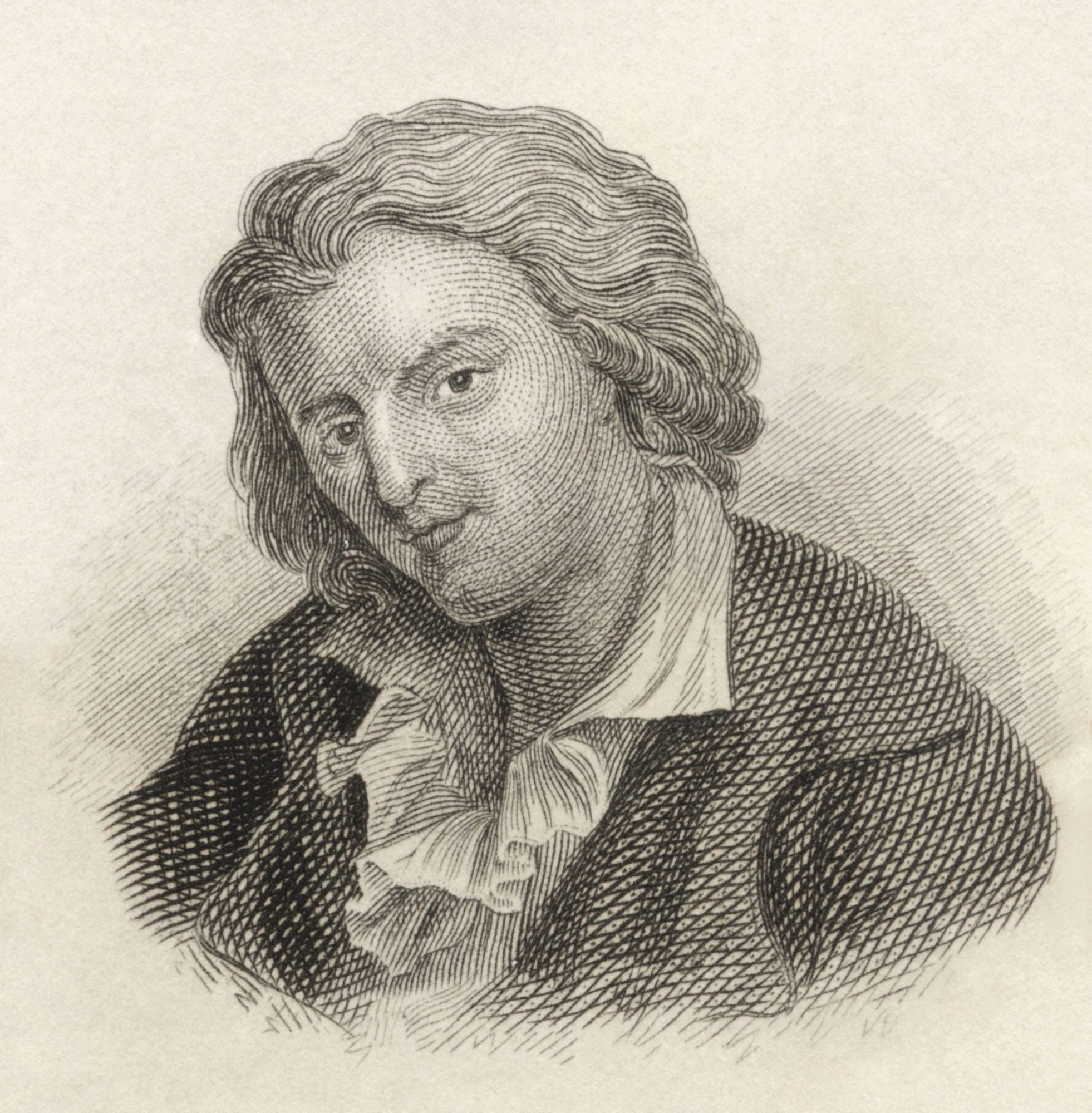 Johann Christoph Friedrich Von Schiller 1759 To 1805 German Poet Philosopher Historian And Playwright From Crabbs Historical Dictionary Published 1825 Canvas Art - Ken Welsh Design Pics (24 x 24)