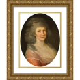 thumbnail image 1 of Johann Friedrich August Tischbein 19x24 Gold Ornate Framed and Double Matted Museum Art Print Titled - Portrait of a Lady, 1 of 4