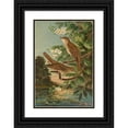 thumbnail image 1 of Johann Friedrich Naumann 11x14 Black Ornate Wood Framed Double Matted Museum Art Print Titled: Erithacus Luscinia, Sikacus Philomela, 1 of 5