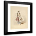 thumbnail image 1 of Johann Georg Christoph Fries 14x18 Black Modern Framed Museum Art Print Titled - Costume Study for Blonde in the ‘Abduction from the Seraglio- by W.A. Mozart (ca. 1830-50), 1 of 5