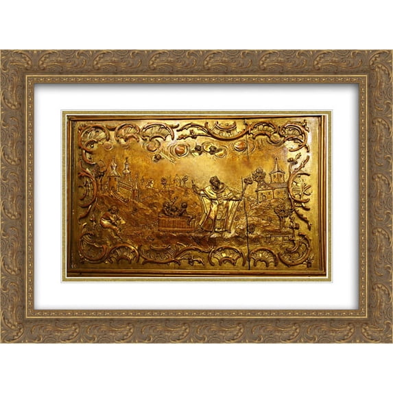 Johann Georg Pinzel 2x Matted 24x20 Gold Ornate Framed Art Print 'The Miracle of St. Nicholas'