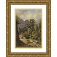 thumbnail image 1 of Johann (Giovanni) Varrone 18x24 Gold Ornate Framed and Double Matted Museum Art Print Titled - On the Way Home (1887), 1 of 4