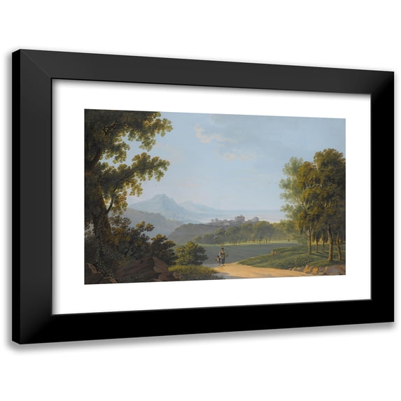 Johann Heinrich Bleuler 24x17 Black Modern Framed Museum Art Print Titled - View of St. Vito, Schaffhausen (1816)