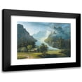 thumbnail image 1 of Johann Heinrich Bleuler 24x18 Black Modern Framed Museum Art Print Titled - The Glacier of Grindelwald with Mountain Peaks Fieschhorner and Hornligrat, 1 of 5