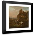 thumbnail image 1 of Johann Heinrich Roos 20x23 Black Modern Framed Museum Art Print Titled - Shepherdess and Flock in Front of Antique Ruins (1667), 1 of 5