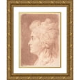 thumbnail image 1 of Johann Heinrich Wilhelm Tischbein 12x14 Gold Ornate Wood Frame and Double Matted Museum Art Print Titled - Profile Portrait of Miss Wieling (Late 18th-19th Century), 1 of 4