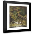 thumbnail image 1 of Johann Heinrich Wilhelm Tischbein 19x24 Black Modern Framed Museum Art Print Titled - A Goose and a Gander with Their Goslings Honking in Alarm as Two Foxes with Their Cubs Emerge from the R, 1 of 5