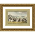 thumbnail image 1 of Johann Heinrich Wilhelm Tischbein 24x18 Gold Ornate Framed and Double Matted Museum Art Print Titled - A Prehistoric Stone Circle on a Mound, an Extensive Landscape Beyond (Mid-18th-Early 19, 1 of 4