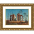 thumbnail image 1 of Johann Jakob Frey 14x11 Gold Ornate Wood Frame and Double Matted Museum Art Print Titled - A View of Anteopolis, 1 of 4