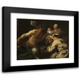 thumbnail image 1 of Johann Liss 14x12 Black Modern Framed Museum Art Print Titled - The Satyr and the Peasant (Possibly C. 1623-1626), 1 of 5
