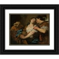 thumbnail image 1 of Johann Liss 24x20 Black Ornate Framed Double Matted Museum Art Print Titled: The Temptation of Saint Mary Magdalen (ca. 1626), 1 of 5