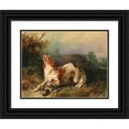 thumbnail image 1 of Johann Matthias Ranftl 18x15 Black Ornate Wood Framed Double Matted Museum Art Print Titled - The Trap (1853), 1 of 5