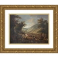 thumbnail image 1 of Johann Nepomuk Höchle 18x14 Gold Ornate Wood Frame and Double Matted Museum Art Print Titled - The Allied Armies, Emperor Franz I (II.) of Austria with the Crown Prince Ferdinand at the Top,, 1 of 4