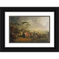 thumbnail image 1 of Johann Nepomuk Höchle 24x17 Black Ornate Framed Double Matted Museum Art Print Titled: Current of Emperor Frederick IIi. in Rome, 1 of 5