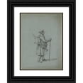 thumbnail image 1 of Johann Peter Krafft 11x14 Black Ornate Wood Framed Double Matted Museum Art Print Titled: Study of a Traveling Painter, 1 of 5