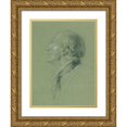 thumbnail image 1 of Johann Peter Krafft 11x14 Gold Ornate Wood Frame and Double Matted Museum Art Print Titled - Portrait Study on the 'Return of the Landwehr Man' (1817) (Before 1817), 1 of 4