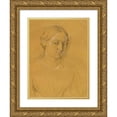 thumbnail image 1 of Johann Peter Krafft 11x14 Gold Ornate Wood Frame and Double Matted Museum Art Print Titled - Study of a Girl, 1 of 4