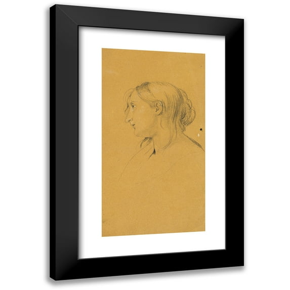 Johann Peter Krafft 11x18 Black Modern Framed Museum Art Print Titled - Study on 'Ossian and Malvina' (Before 1821)