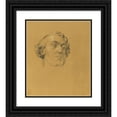 thumbnail image 1 of Johann Peter Krafft 12x14 Black Ornate Wood Framed Double Matted Museum Art Print Titled: Portrait Study, 1 of 5