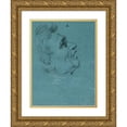 thumbnail image 1 of Johann Peter Krafft 12x14 Gold Ornate Wood Frame and Double Matted Museum Art Print Titled - Head Study on the Murals in the Hofburg (1828), 1 of 4