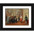thumbnail image 1 of Johann Peter Krafft 14x11 Black Ornate Wood Framed Double Matted Museum Art Print Titled: Emperor Franz I Gives General Audience (1836-1837), 1 of 5