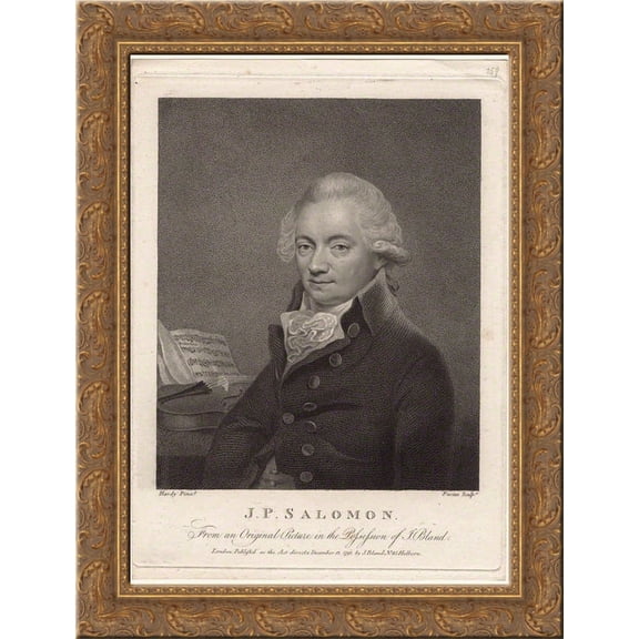 Johann Peter Salomon 24x18 Gold Ornate Wood Framed Canvas Art by Thomas Hardy