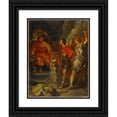 thumbnail image 1 of Johann Rudolf Huber the elder 15x18 Black Ornate Wood Framed Double Matted Museum Art Print Titled - Mucius Before Porsenna, 1 of 5