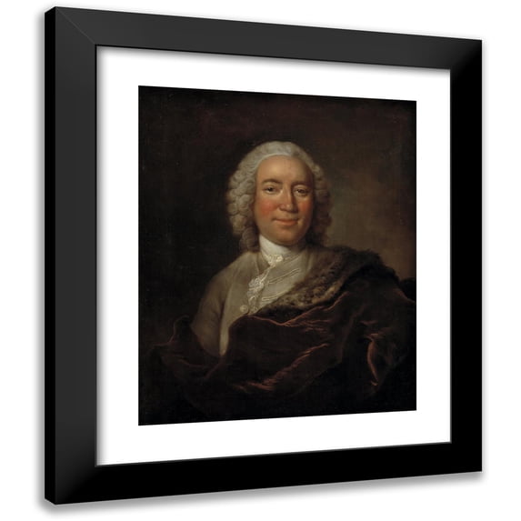 Johann Salomon Wahl 15x18 Black Modern Framed Museum Art Print Titled - Gerhard Morell, Keeper of the Royal Danish Kunstkammer