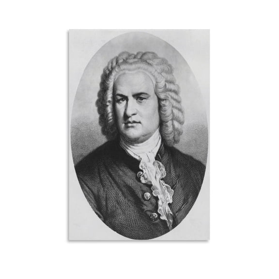 Johann Sebastian Bach Poster Picture Print Wall Art Poster Painting Canvas Posters Artworks Gift Room Aesthetic 12x18inch(30x45cm)