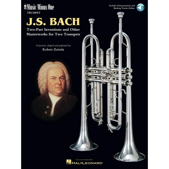 Johann Sebastian Bach: Two-Part Inventions for Two Trumpets: Music Minus One Trumpet (Paperback)