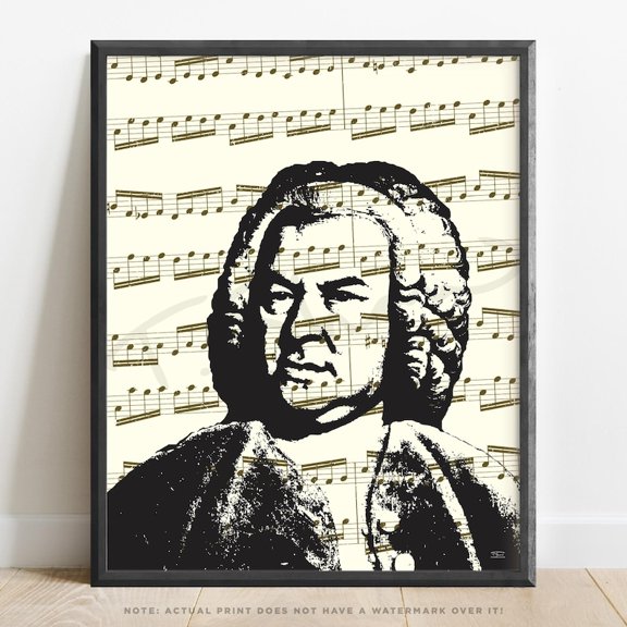 Johann Sebastian Bach Well Tempered Clavier Sheet Music Poster 24x36 UNFRAMED