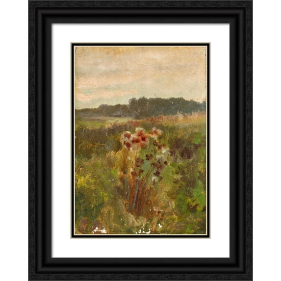 Johann Till the younger 14x18 Black Ornate Wood Framed Double Matted Museum Art Print Titled - Landscape in Lower Austria (1870-1880)