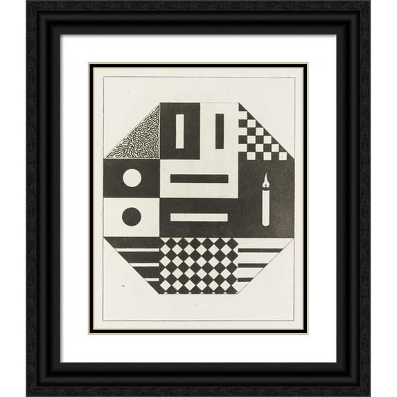 Johann Wolfgang Von Goethe 12x14 Black Ornate Wood Framed Double Matted Museum Art Print Titled: On the Color Theory Pl.03 (1810)