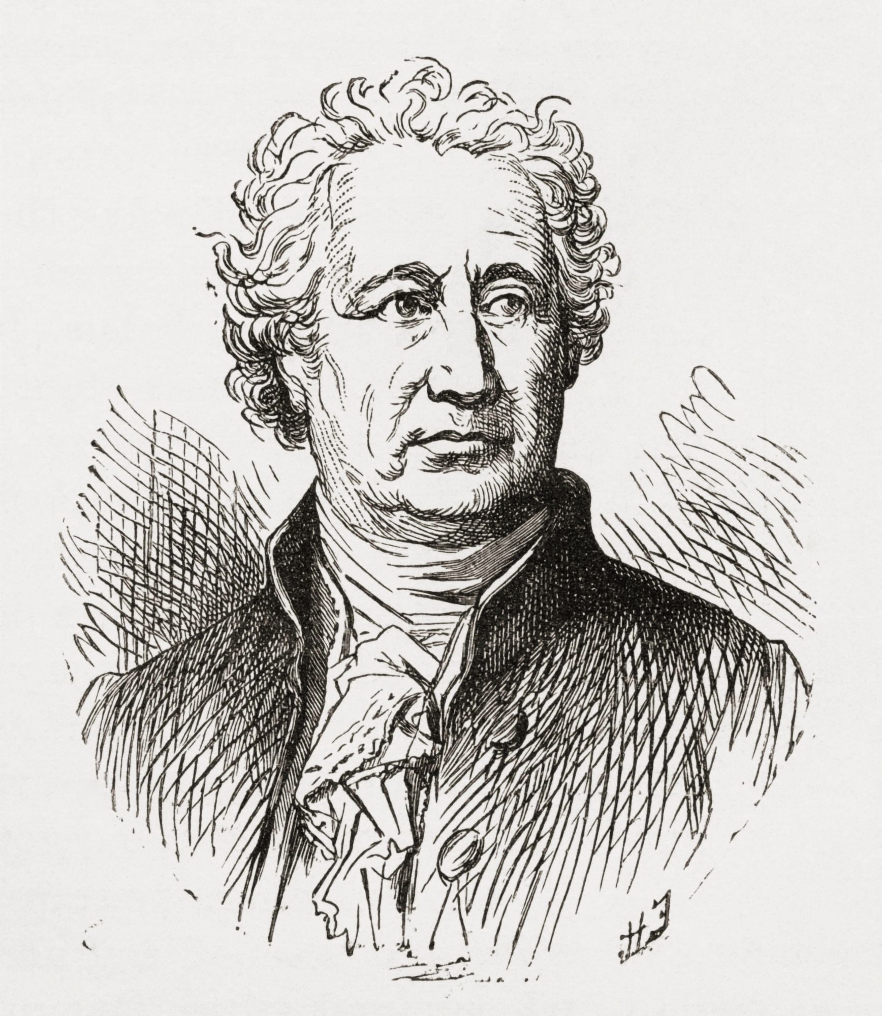 Johann Wolfgang Von Goethe 1749 To 1832 German Writer And Polymath From The Worlds Inhabitants By GT Bettany Published 1888 Canvas Art - Ken Welsh Design Pics (13 x 15)