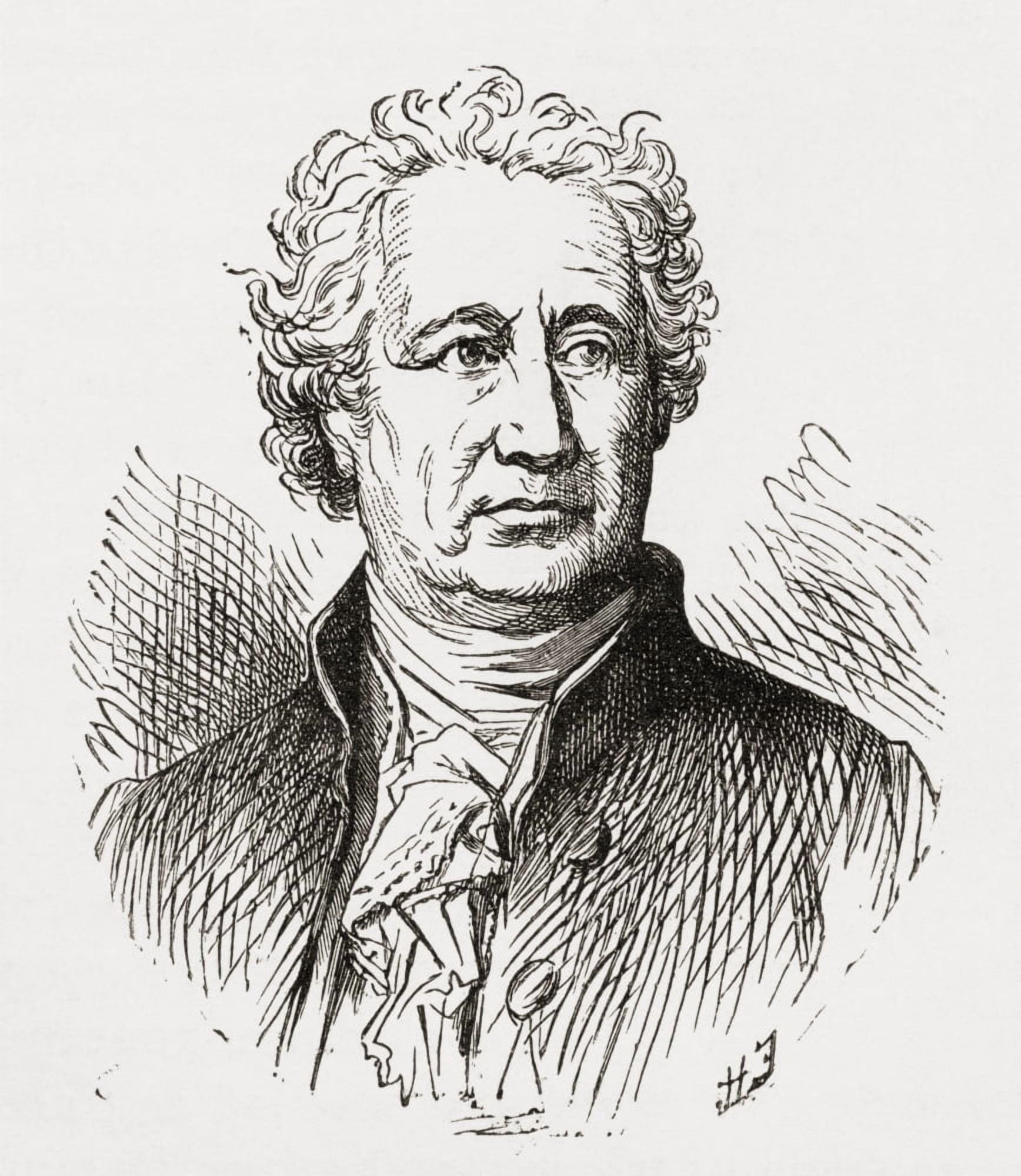 Johann Wolfgang Von Goethe 1749 To 1832 German Writer And Polymath From The Worlds Inhabitants By GT Bettany Published 1888 Canvas Art - Ken Welsh Design Pics (26 x 30)