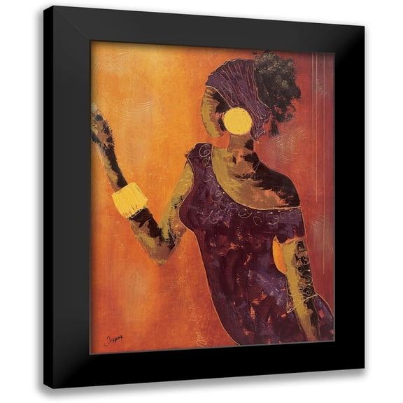 Johanna 12x14 Black Modern Framed Museum Art Print Titled - Le miroir II