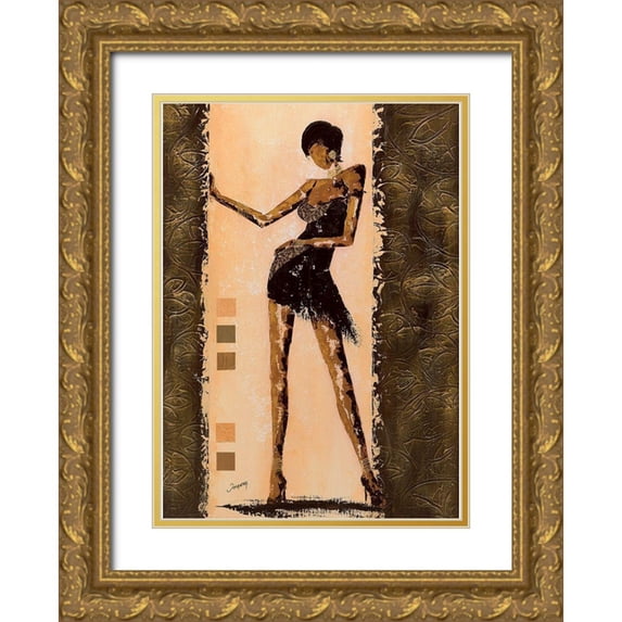 Johanna 14x18 Gold Ornate Wood Framed with Double Matting Museum Art Print Titled - Audacieuse II