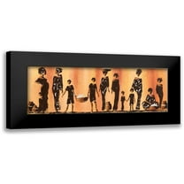 Johanna 14x8 Black Modern Framed Museum Art Print Titled - Au marche II