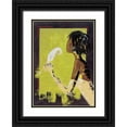 thumbnail image 1 of Johanna 24x32 Black Ornate Wood Framed with Double Matting Museum Art Print Titled - La lettre damour II, 1 of 4